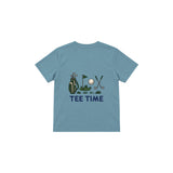 Tee Time Çocuk Tişört — Çelik Mavi — arka görünüm