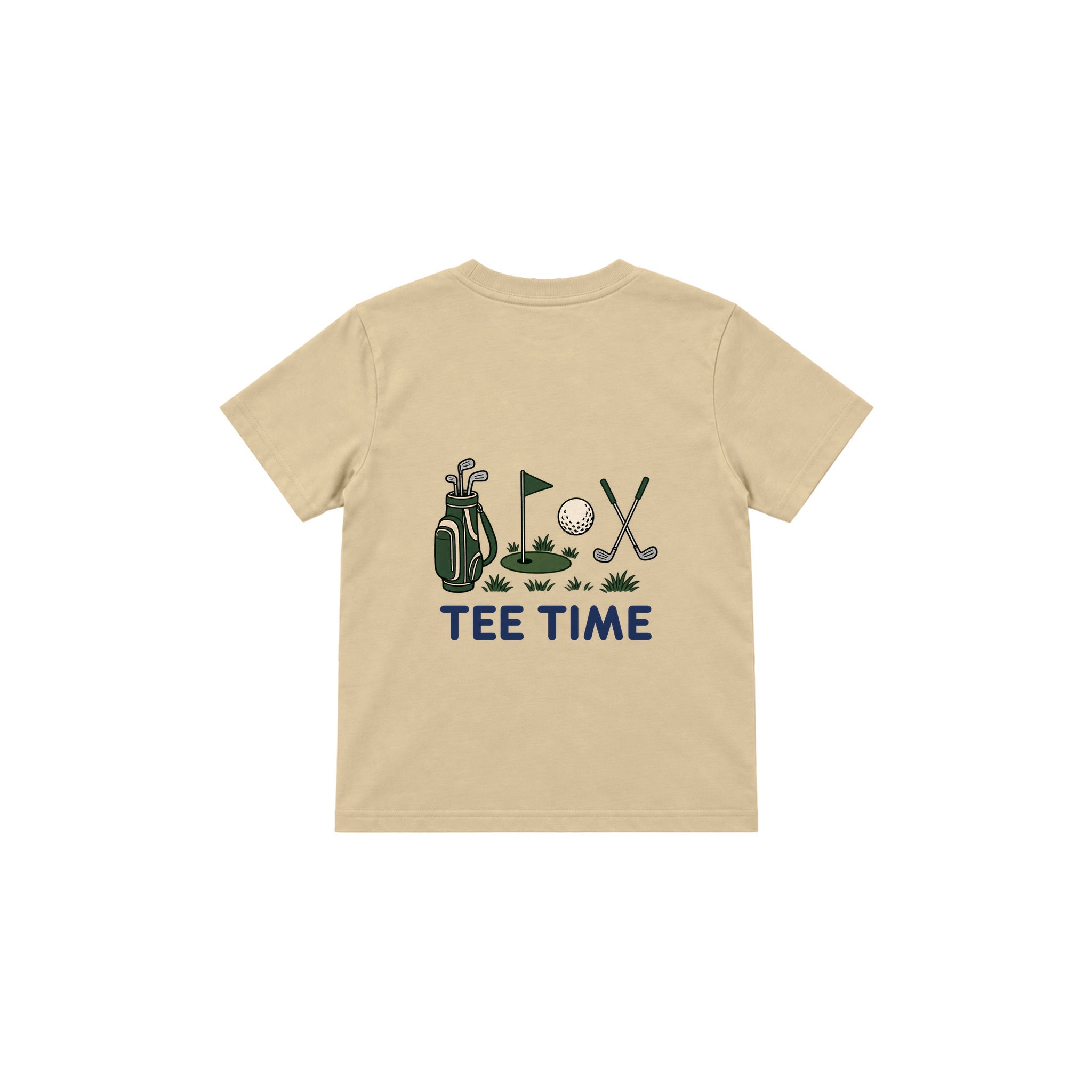 Tee Time Çocuk Tişört — Krem — arka görünüm