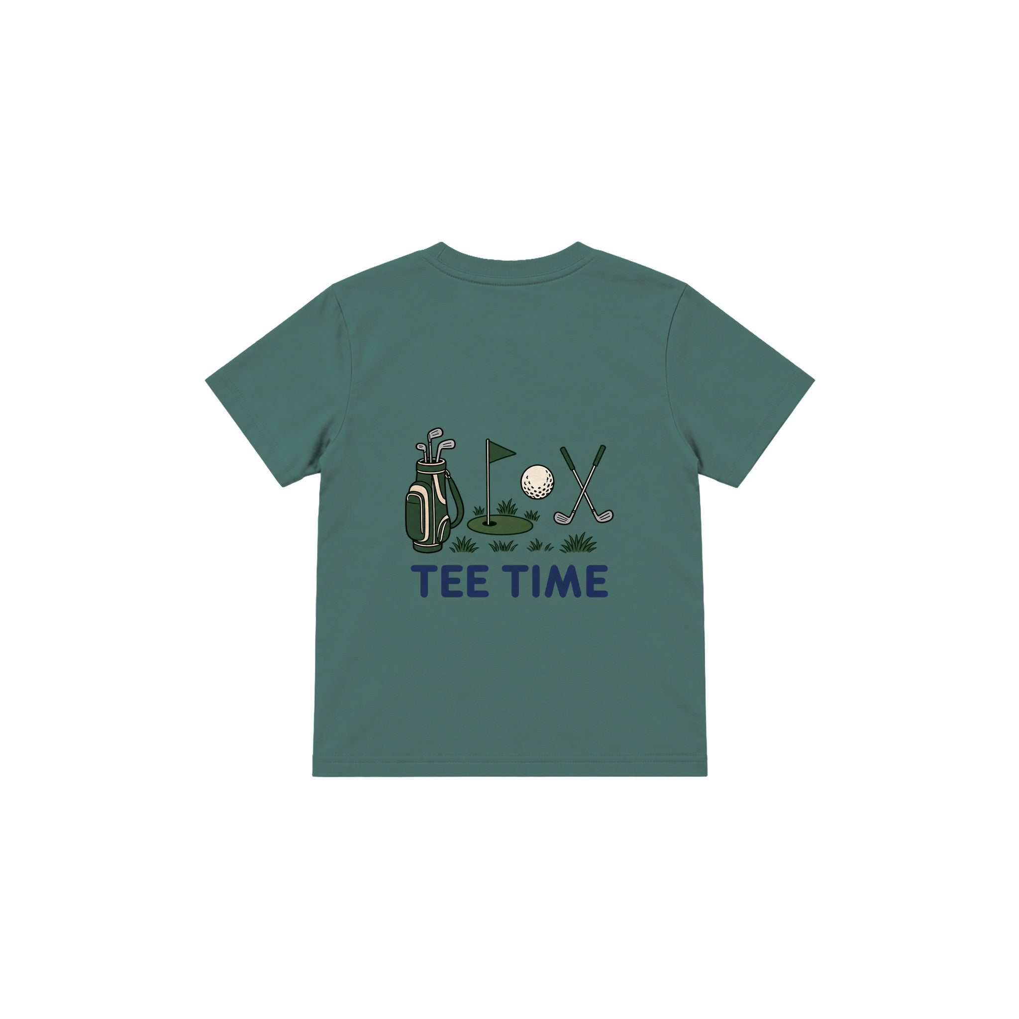 Tee Time Çocuk Tişört — Yeşil — arka görünüm