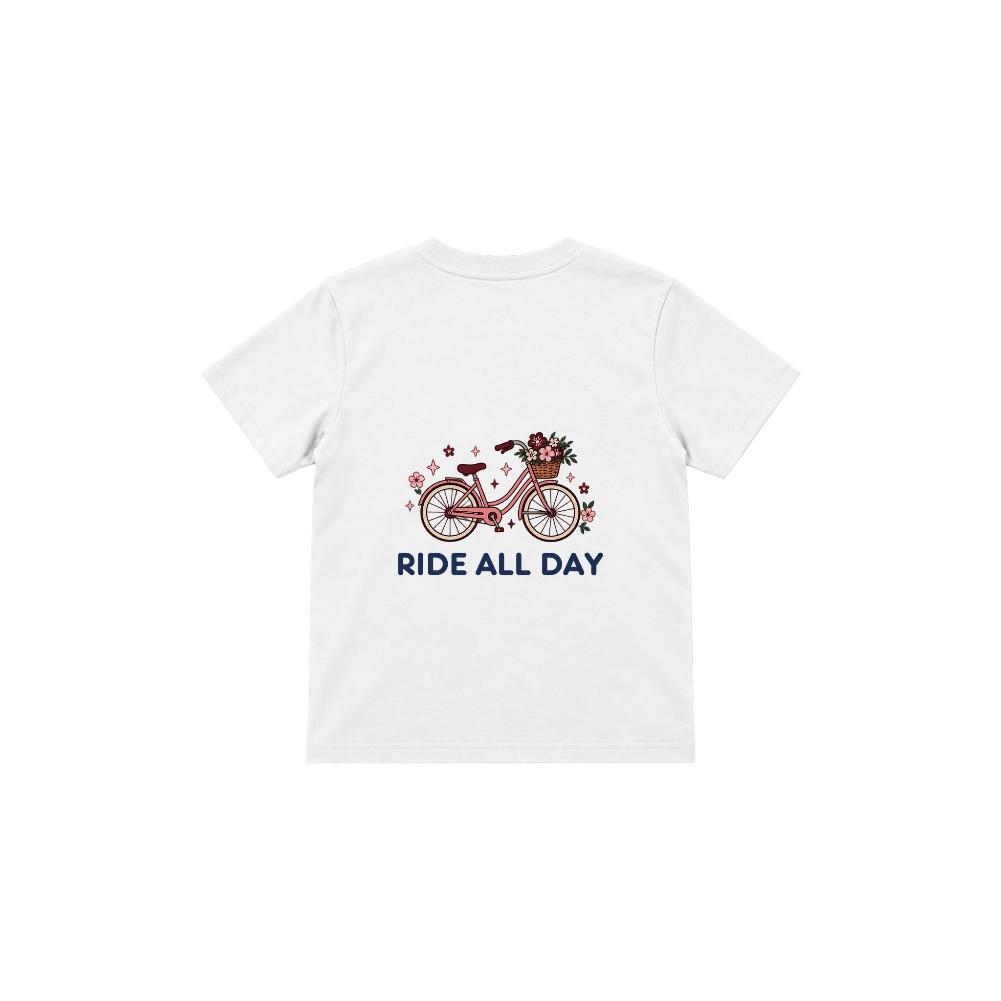 Ride All Day Çocuk Tişört — Beyaz — arka görünüm