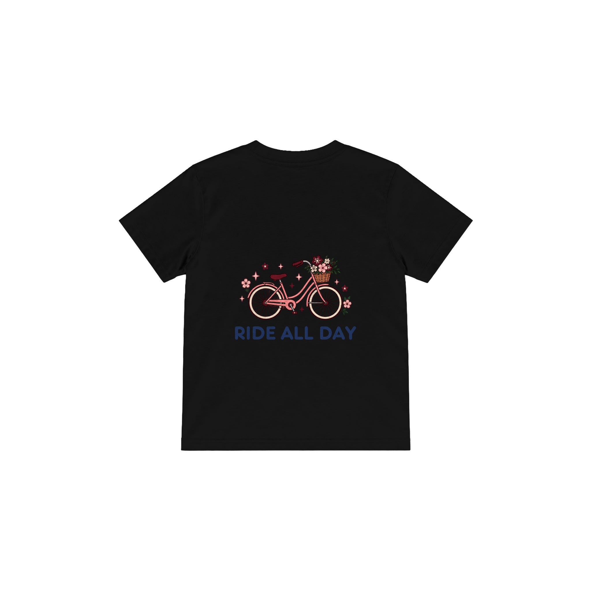 Ride All Day Çocuk Tişört — Siyah — arka görünüm