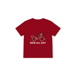Ride All Day Çocuk Tişört — Kırmızı — arka görünüm