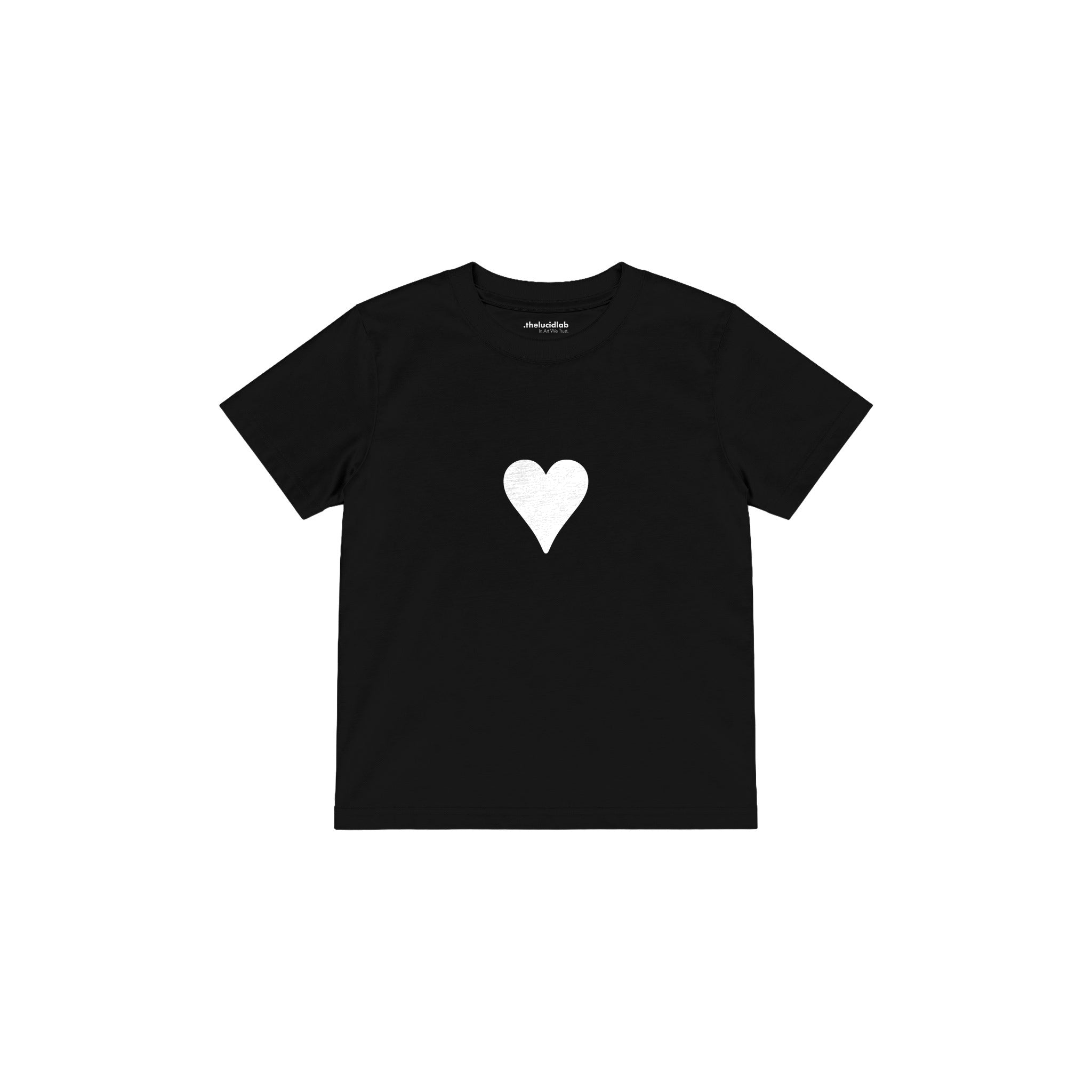Little Heart Çocuk Tişört — Siyah — ön görünüm