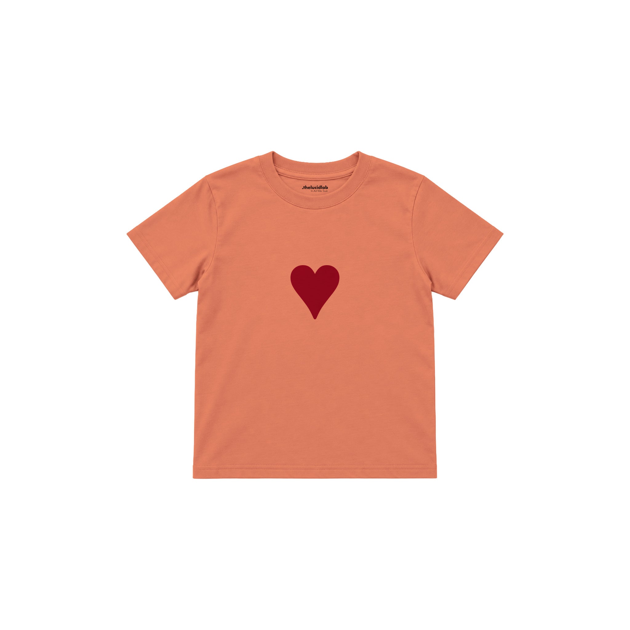 Little Heart Çocuk Tişört — Somon — ön görünüm