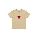 Little Heart Çocuk Tişört — Krem — ön görünüm