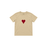 Little Heart Çocuk Tişört — Krem — ön görünüm