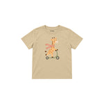 Scooter Giraffe Çocuk Tişört — Krem — ön görünüm