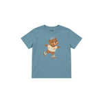 Roller Bear Çocuk Tişört — Çelik Mavi — ön görünüm