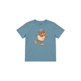 Roller Bear Çocuk Tişört — Çelik Mavi — ön görünüm