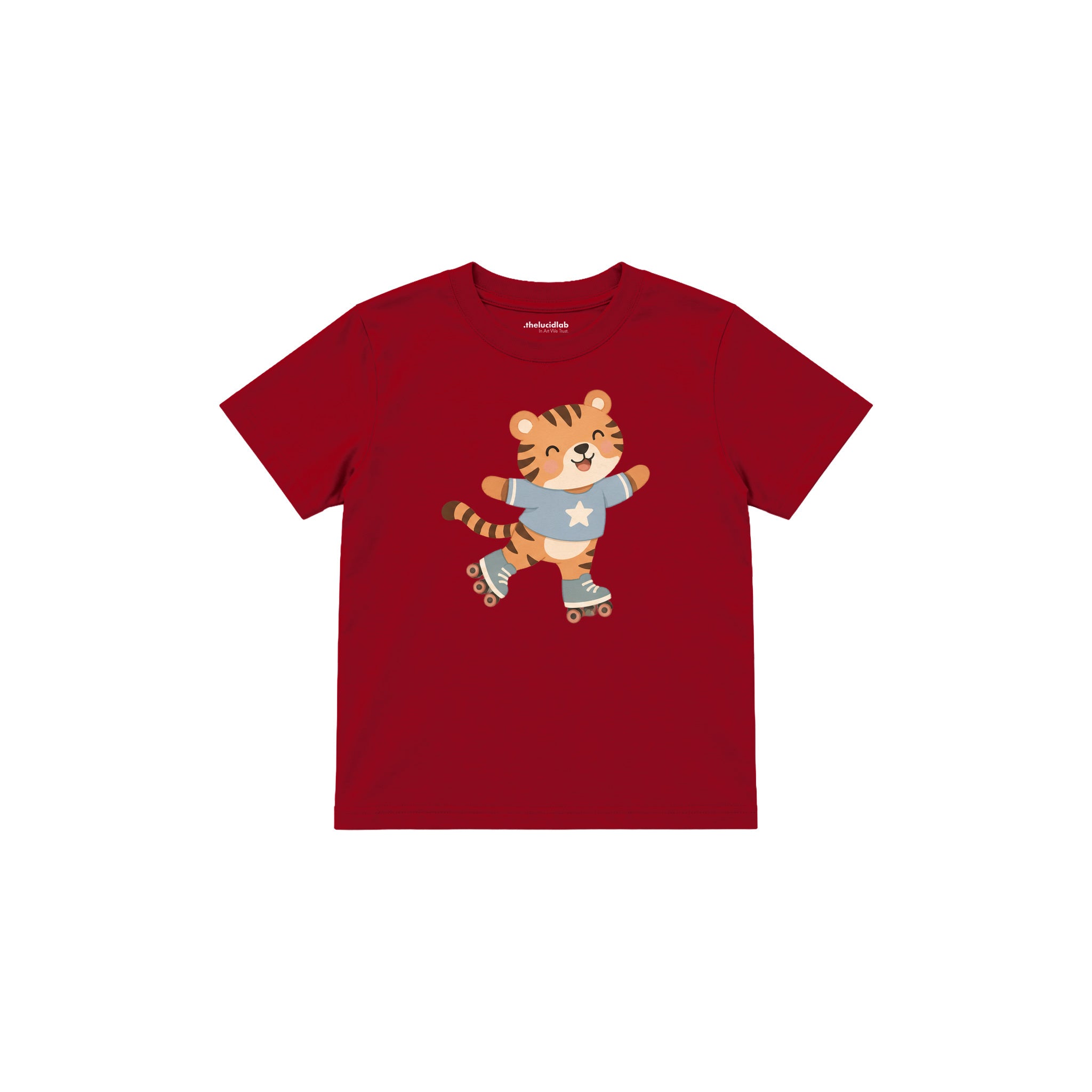 Roller Tiger Çocuk Tişört — Kırmızı — ön görünüm