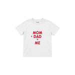 Mom Plus Dad Çocuk Tişört — Beyaz — ön görünüm