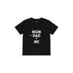Mom Plus Dad Çocuk Tişört — Siyah — ön görünüm