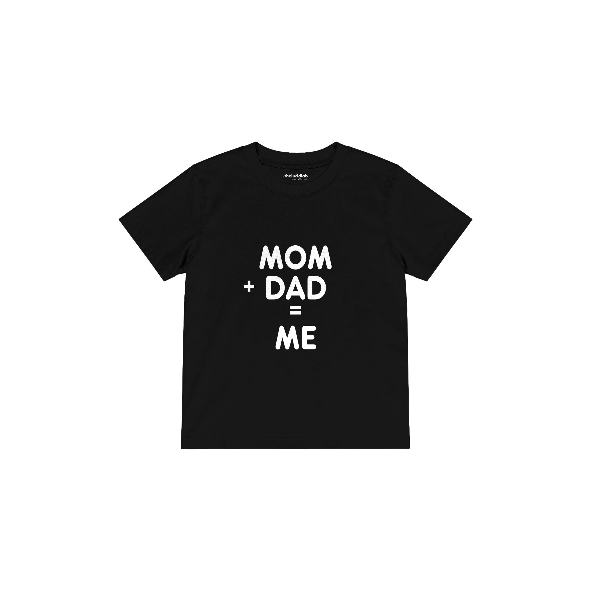 Mom Plus Dad Çocuk Tişört — Siyah — ön görünüm