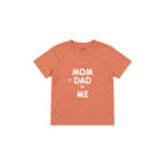 Mom Plus Dad Çocuk Tişört — Somon — ön görünüm