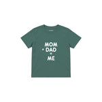 Mom Plus Dad Çocuk Tişört — Yeşil — ön görünüm