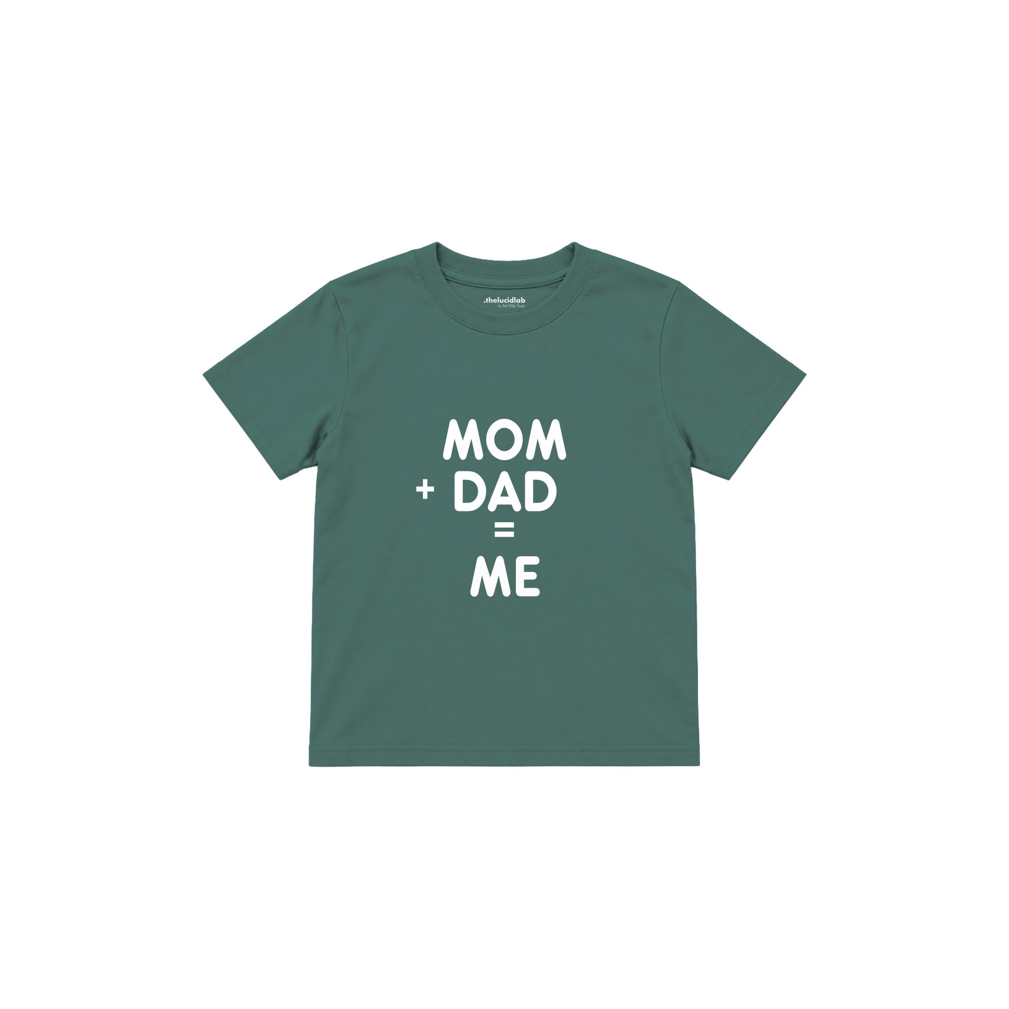 Mom Plus Dad Çocuk Tişört — Yeşil — ön görünüm