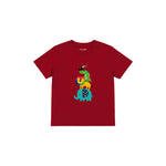Rainbow Animal Friends Çocuk Tişört — Kırmızı — ön görünüm