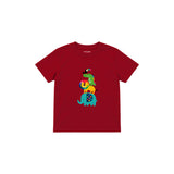 Rainbow Animal Friends Çocuk Tişört — Kırmızı — ön görünüm