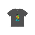 Rainbow Animal Friends Çocuk Tişört — Antrasit — ön görünüm