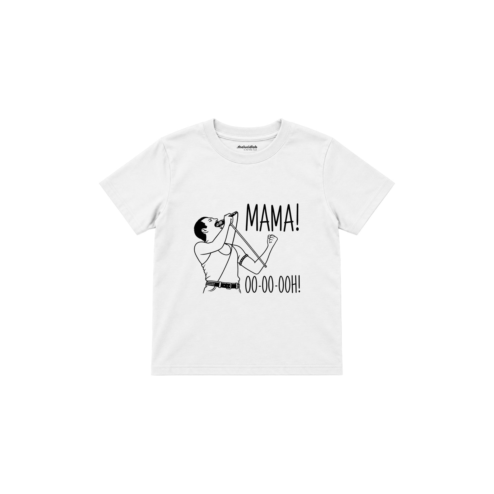 Mama Oooh Çocuk Tişört — Beyaz — ön görünüm