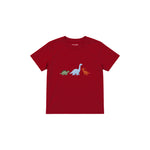 Dino Friends Çocuk Tişört — Kırmızı — ön görünüm