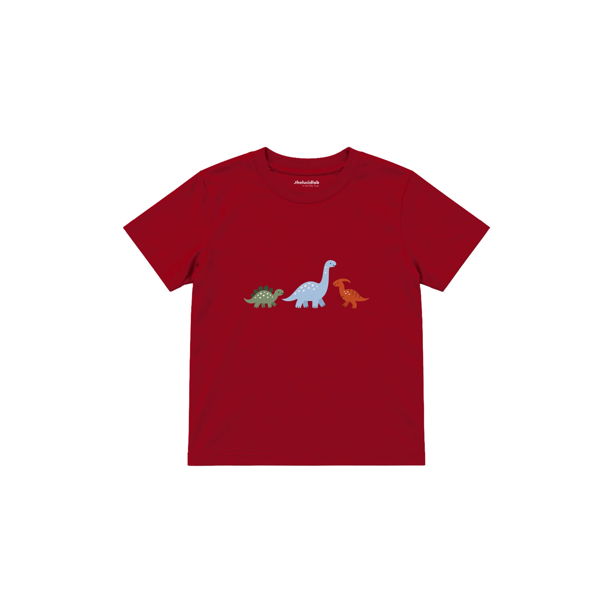 Dino Friends Çocuk Tişört — Kırmızı — ön görünüm