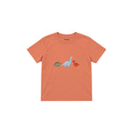 Dino Friends Çocuk Tişört — Somon — ön görünüm