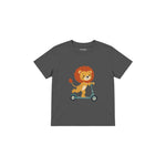 Little Scooter Lion Çocuk Tişört — Antrasit — ön görünüm