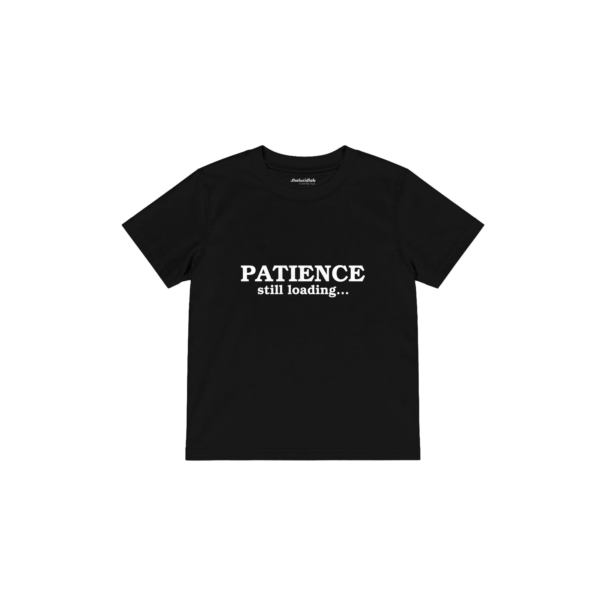 Loading Patience Çocuk Tişört — Siyah — ön görünüm
