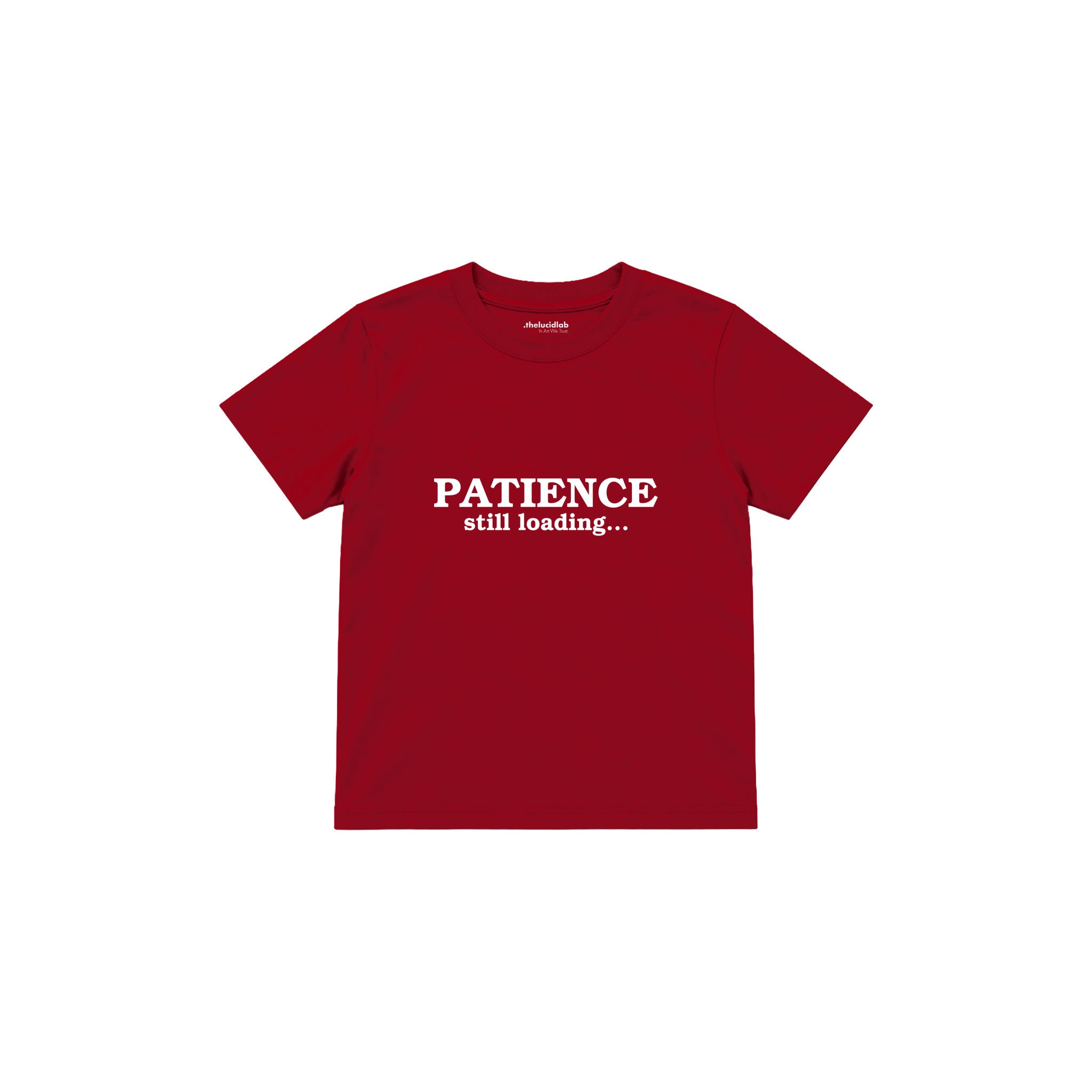Loading Patience Çocuk Tişört — Kırmızı — ön görünüm