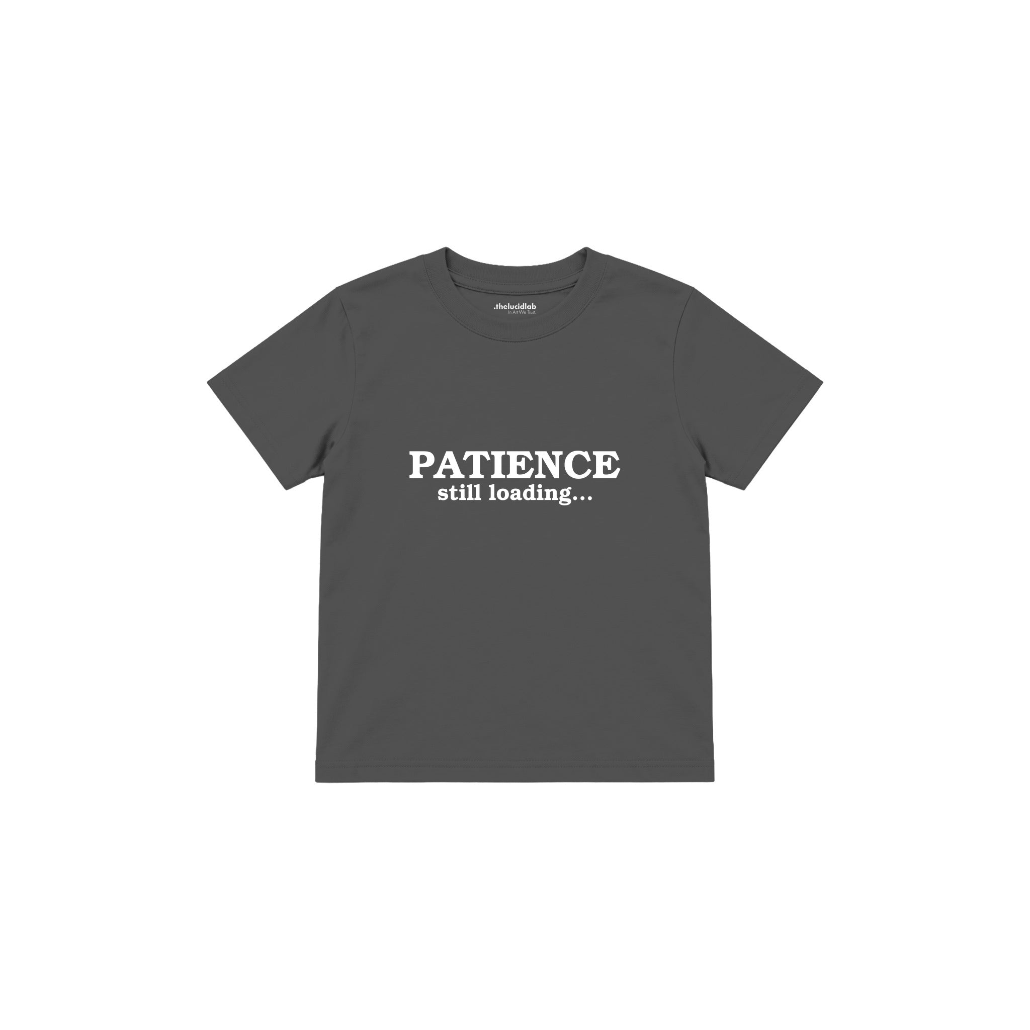 Loading Patience Çocuk Tişört — Antrasit — ön görünüm