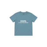 Oops Again Çocuk Tişört — Çelik Mavi — ön görünüm