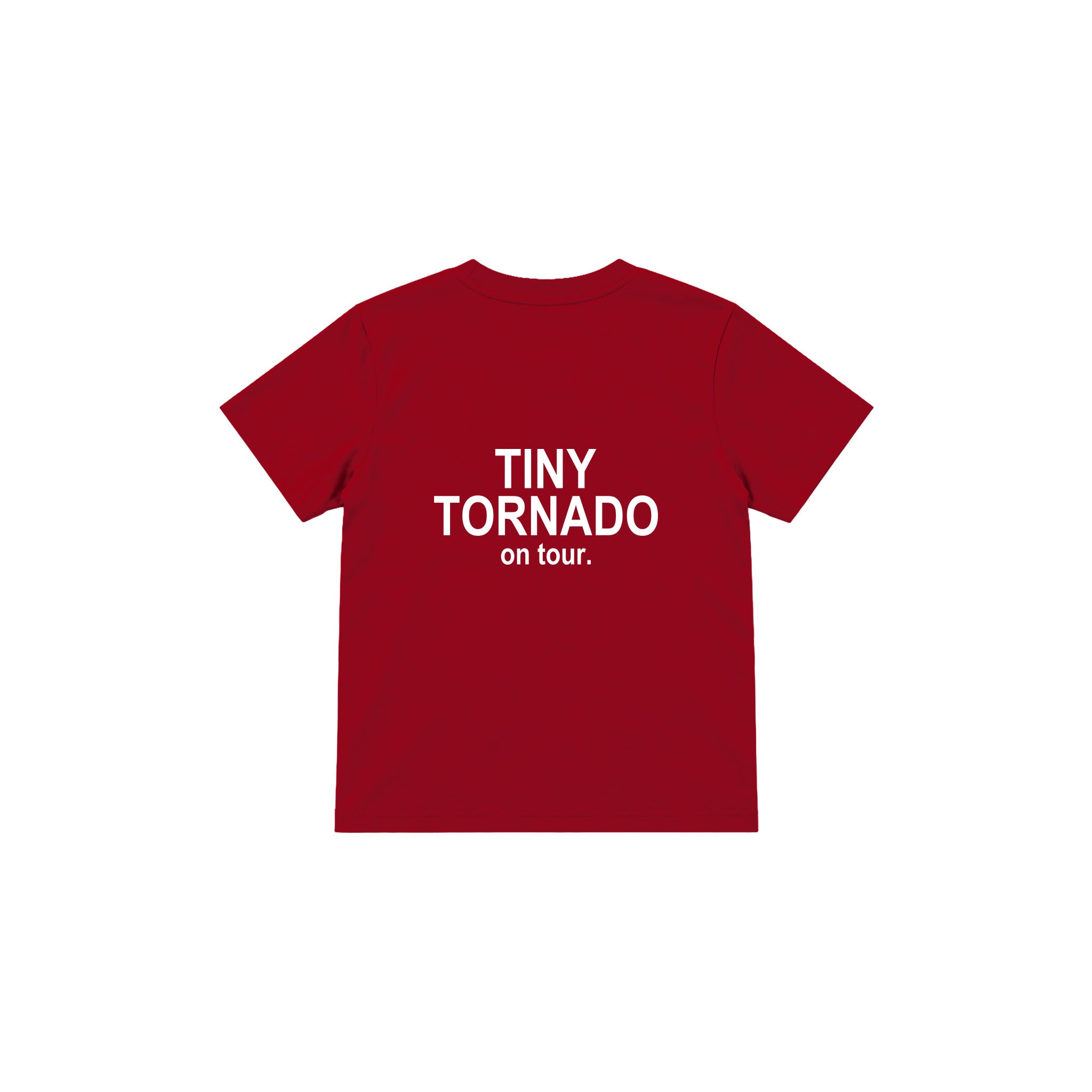 Tiny Tornado Çocuk Tişört — Kırmızı — arka görünüm