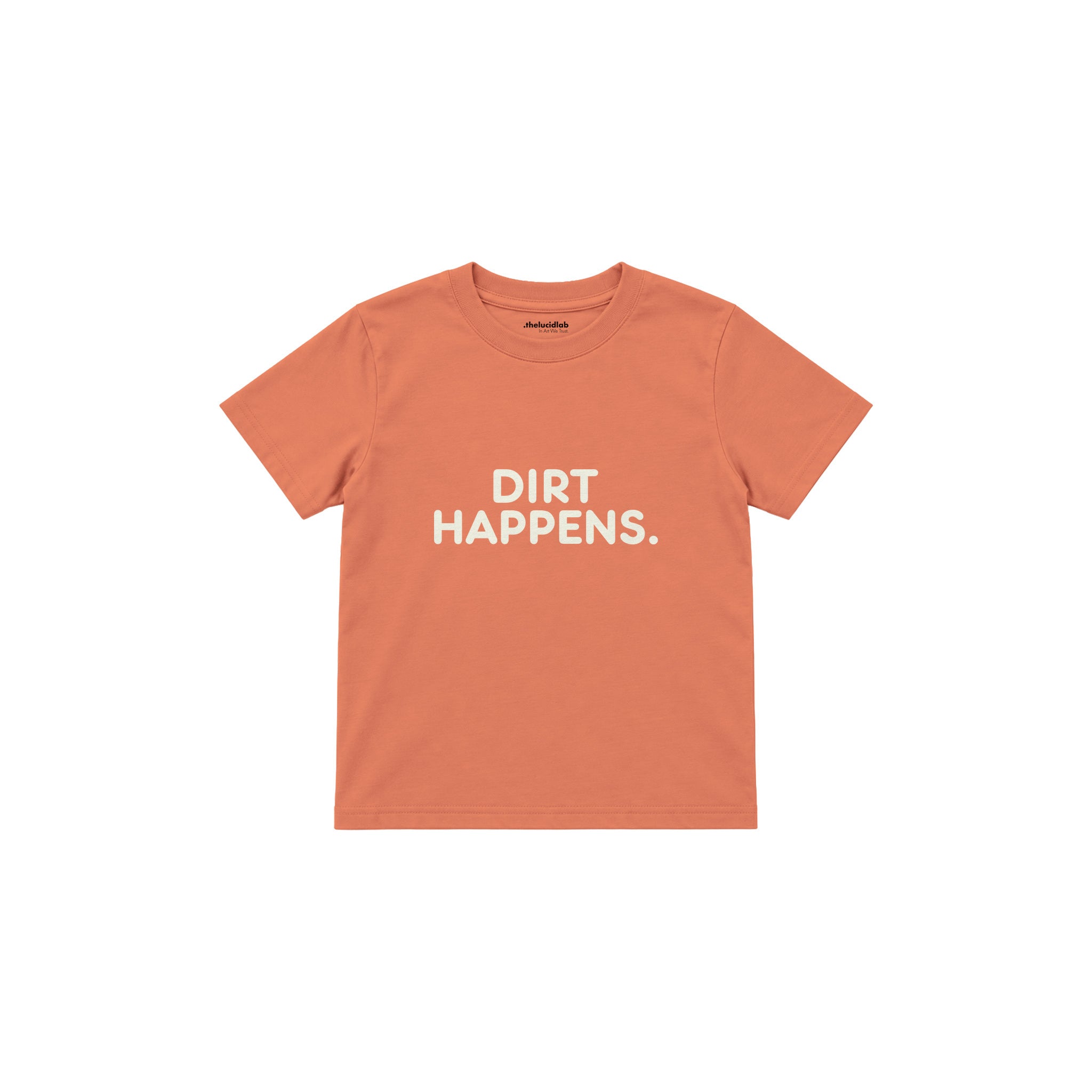 Dirt Happens Çocuk Tişört — Somon — ön görünüm