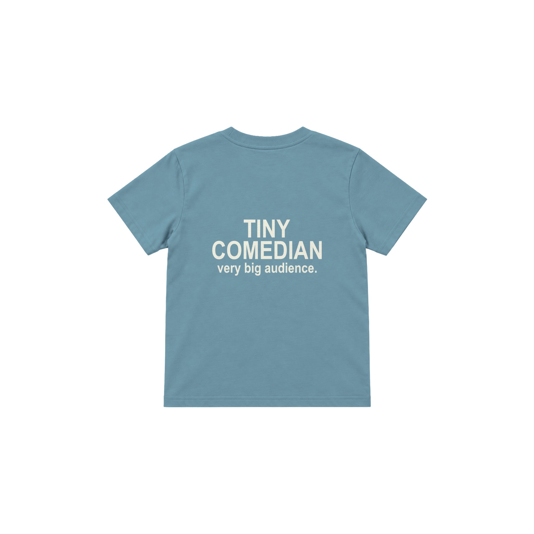 Tiny Comedian Çocuk Tişört — Çelik Mavi — arka görünüm