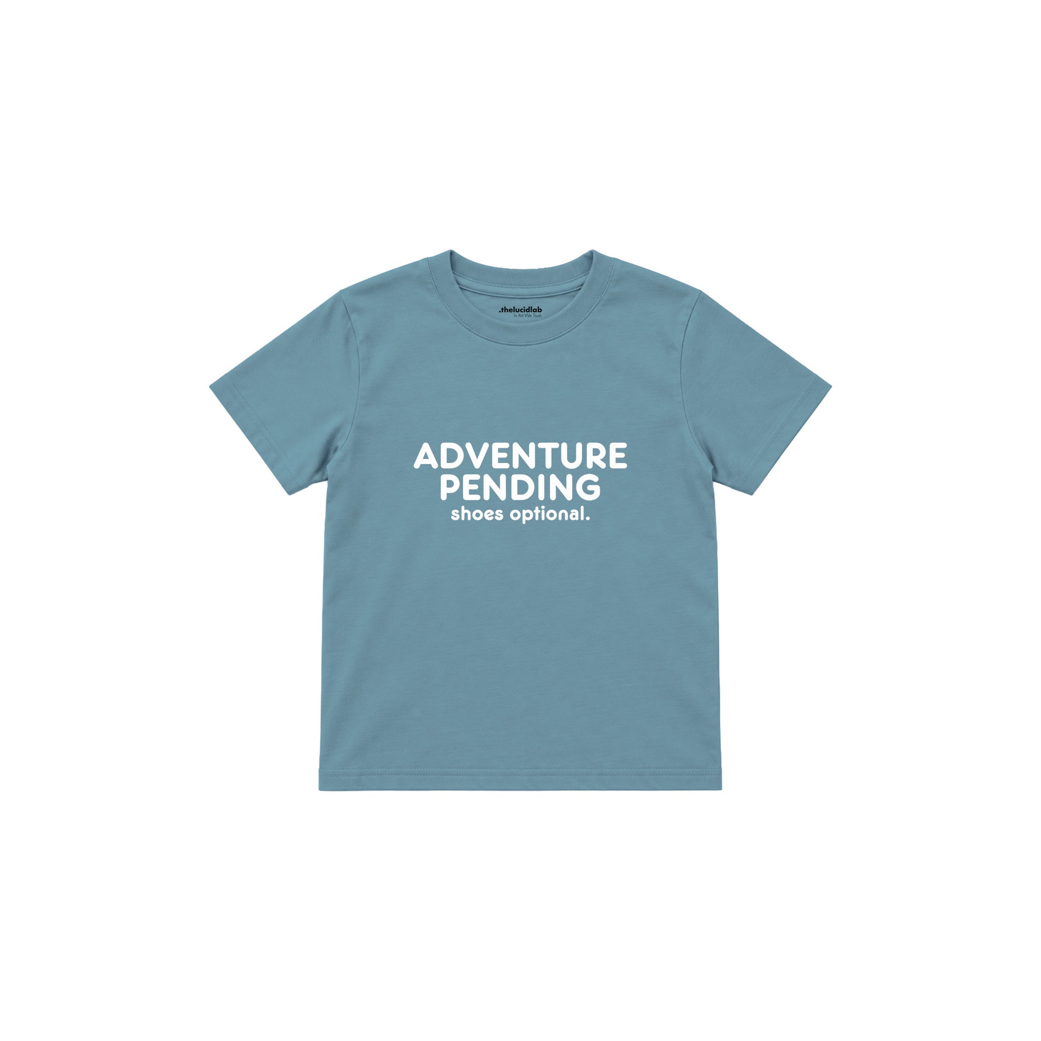 Adventure Pending Çocuk Tişört — Çelik Mavi — ön görünüm
