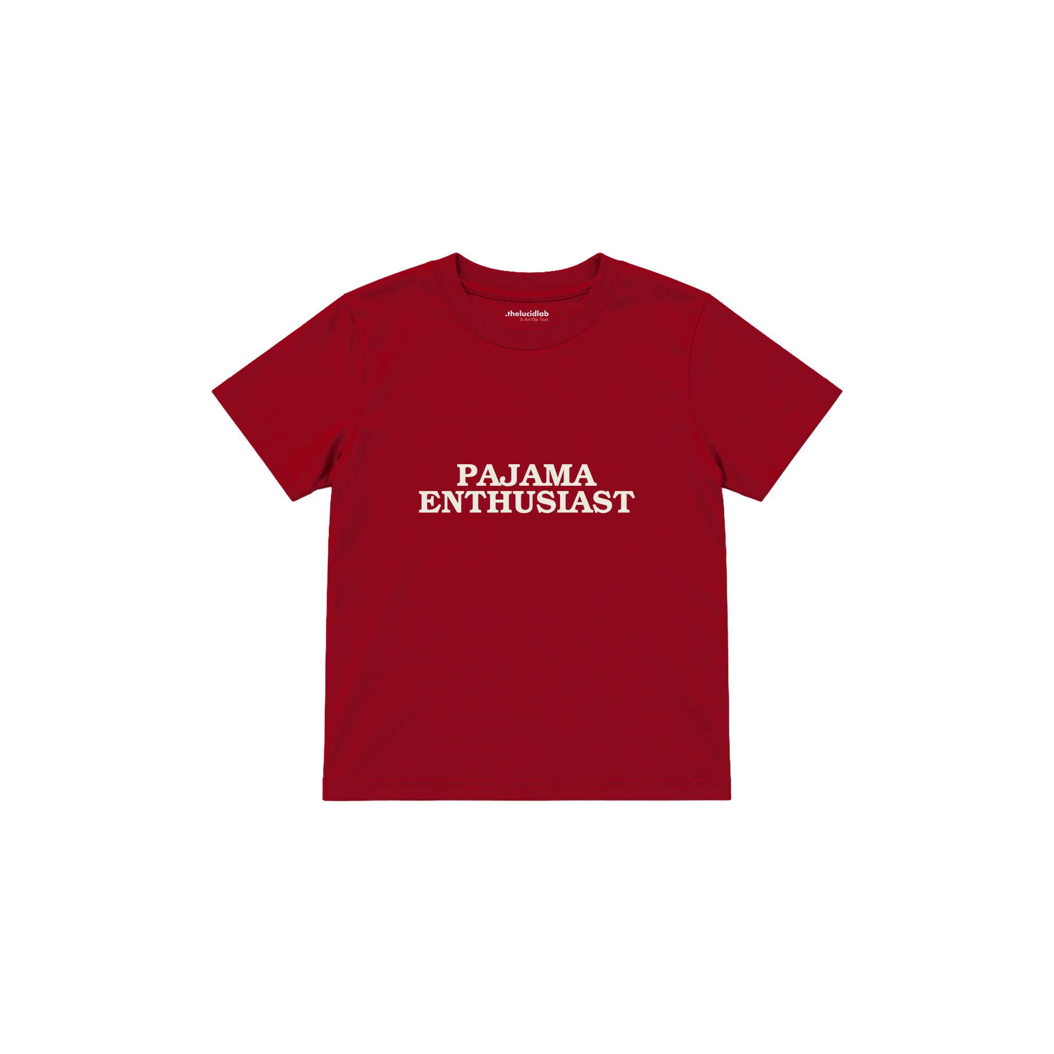 Pajama Enthusiast Çocuk Tişört — Kırmızı — ön görünüm