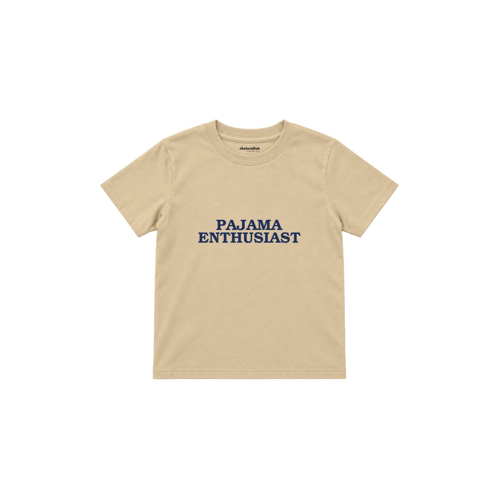 Pajama Enthusiast Çocuk Tişört — Krem — ön görünüm