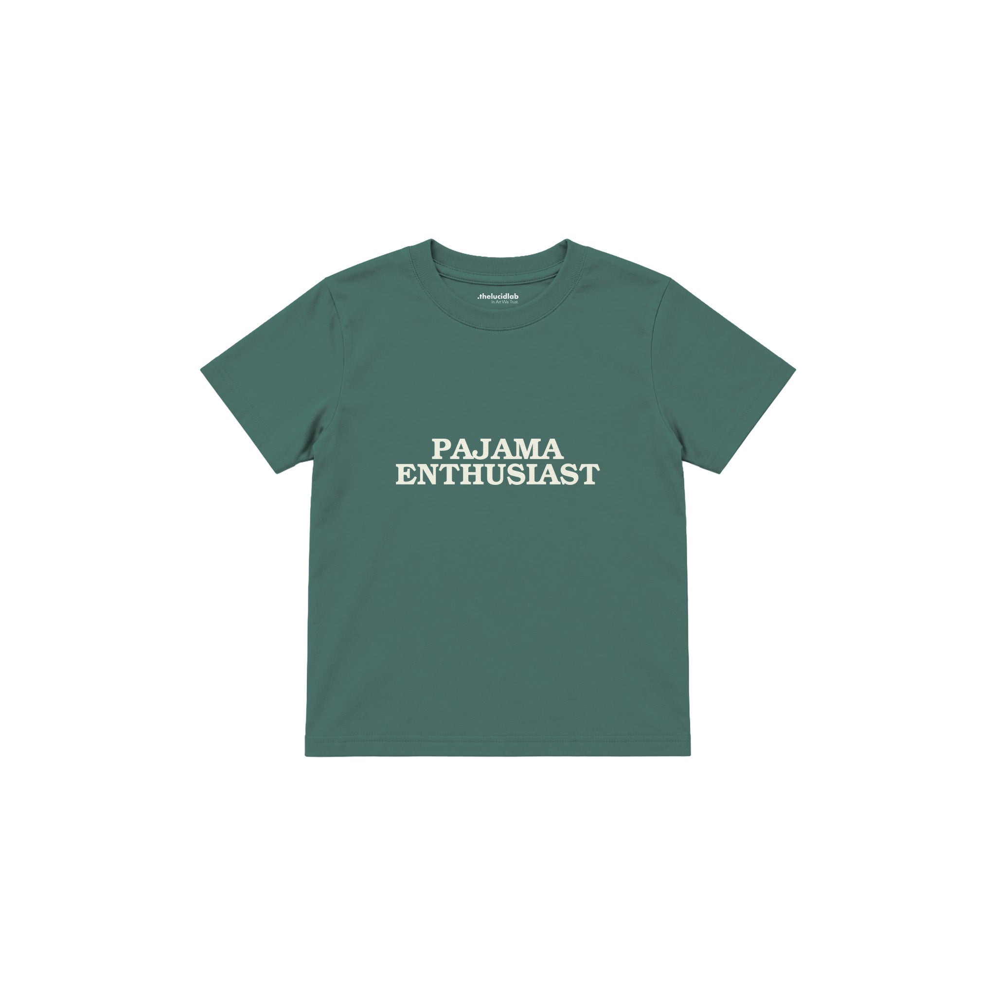 Pajama Enthusiast Çocuk Tişört — Yeşil — ön görünüm