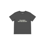 Pajama Enthusiast Çocuk Tişört — Antrasit — ön görünüm