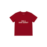 Side Quest Çocuk Tişört — Kırmızı — ön görünüm