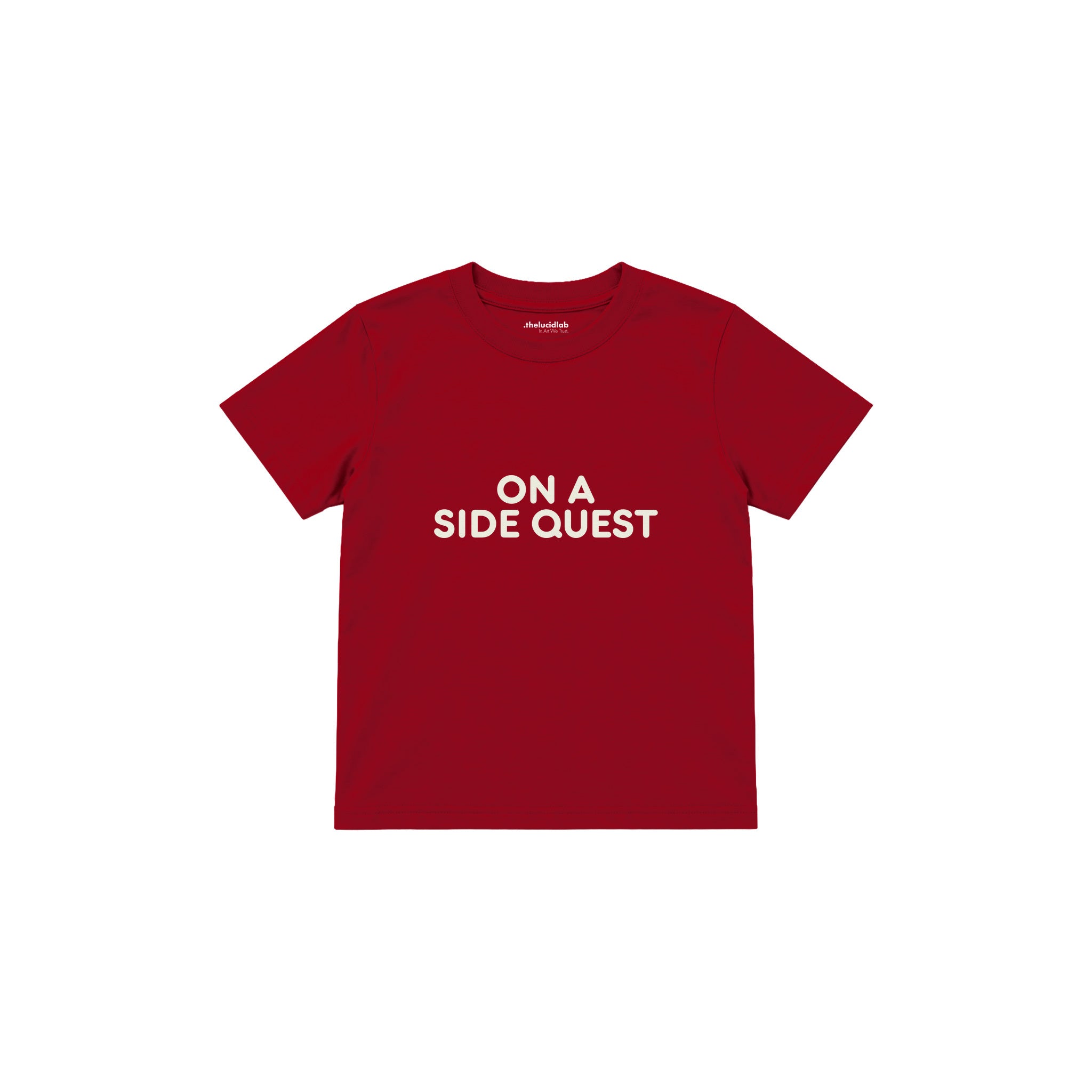 Side Quest Çocuk Tişört — Kırmızı — ön görünüm
