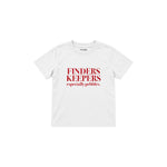 Finders Keepers Çocuk Tişört — Beyaz — ön görünüm