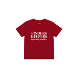 Finders Keepers Çocuk Tişört — Kırmızı — ön görünüm