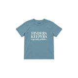 Finders Keepers Çocuk Tişört — Çelik Mavi — ön görünüm