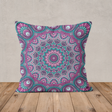 Purple Mandala - Mor Mandala Çift Taraflı Kırlent Kılıfı 2 Adet
