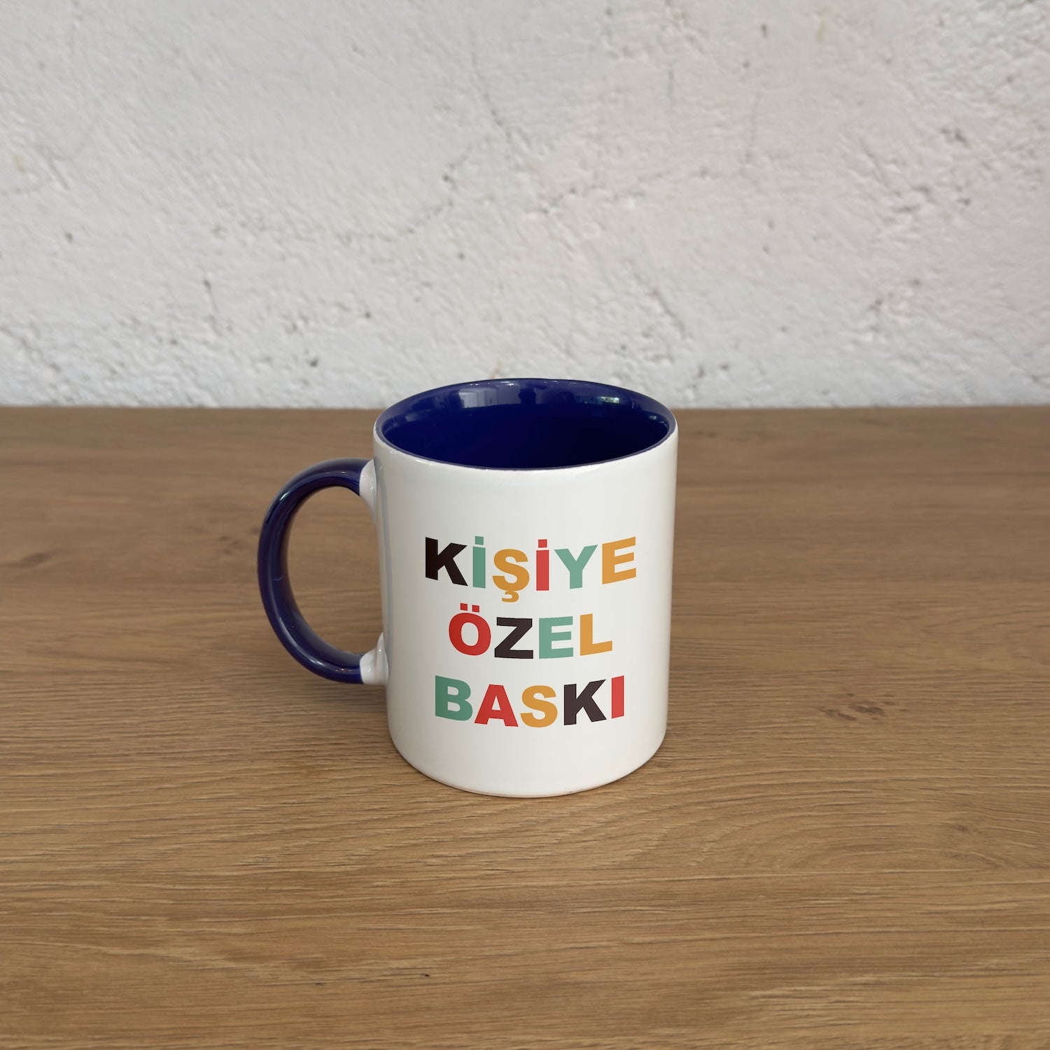 Kişiye Özel İçi / Dışı Renkli Kulplu Bardak