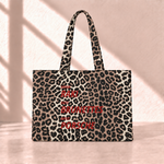 Drink Raki Date Brunettes Drive Porsche Leopard Tote Bag Kirmizi