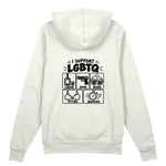 I Support LGBTQ Oversize Hoodie – Beyaz – arka görünüm