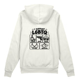 I Support LGBTQ Oversize Hoodie – Beyaz – arka görünüm